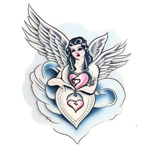 Angel Holding Broken Heart