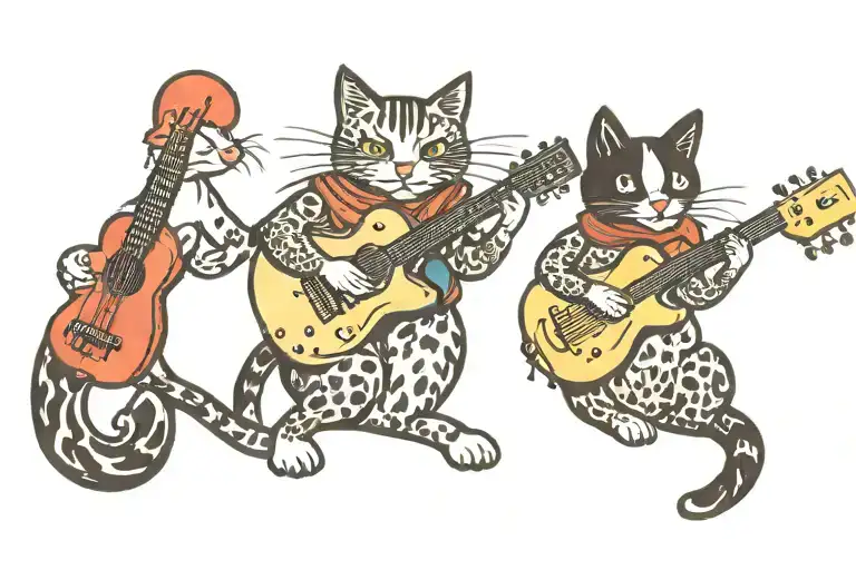 Cats Playing Guitar