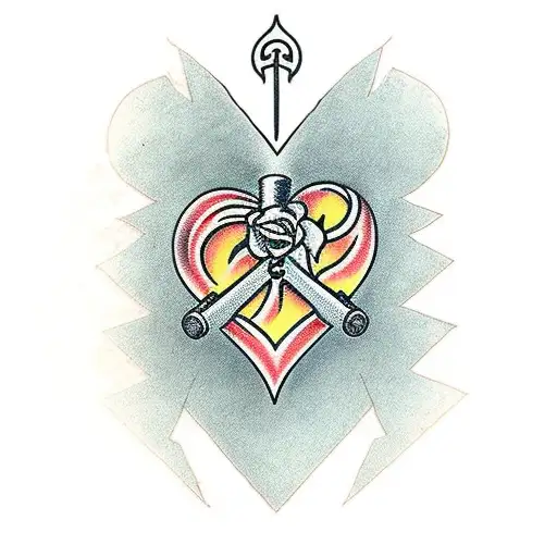 A Heart With A Crossed Dagger