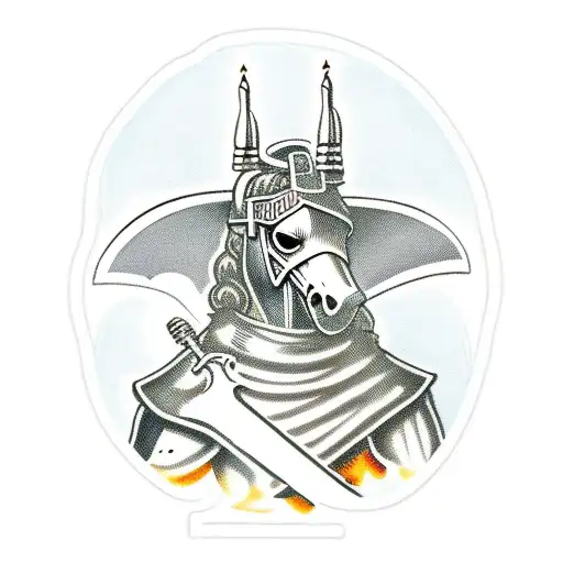 Flemish Knight With Sword On Horse