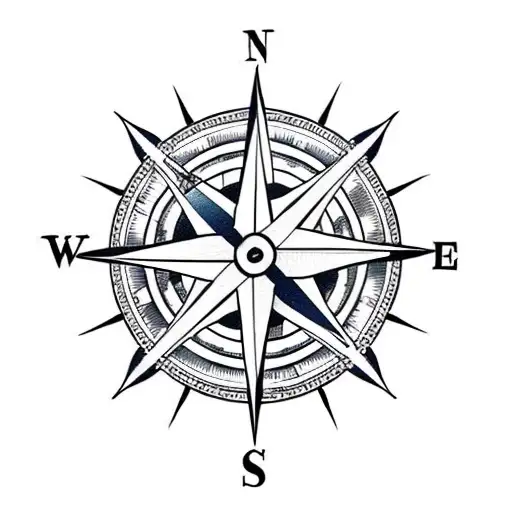 Compass Rose Wooden Boat