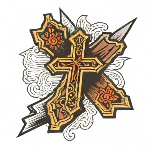 Bold Cross And Bible Verse Intertwined