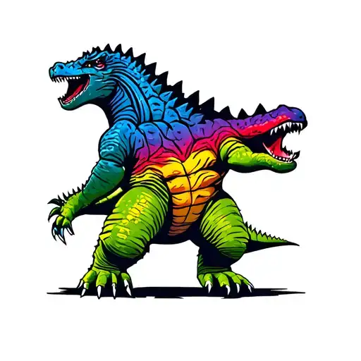 Colorful Godzilla