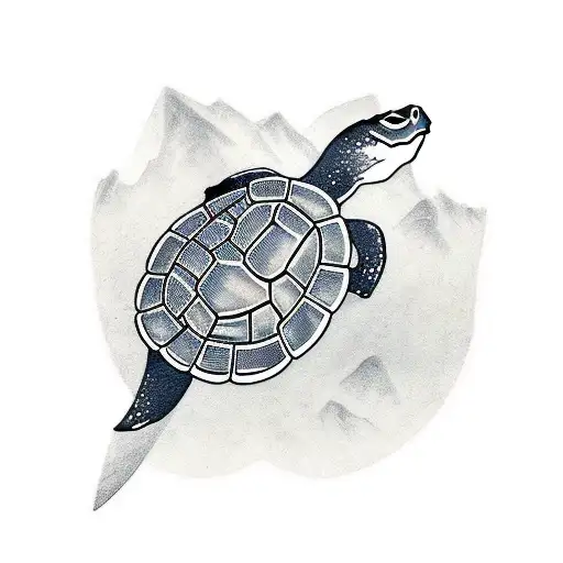 A Turtle Using An Axe