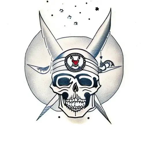 Artilery Cannons With Skull