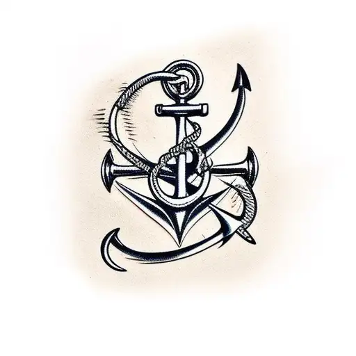 Fishing Rod And Anchor