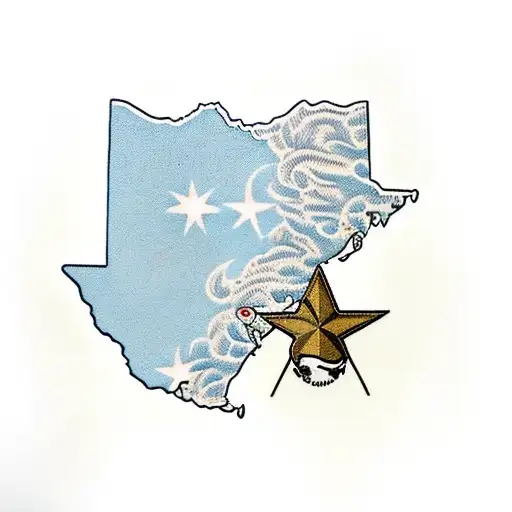 Texas And Louisiana States With Son Of The Dirty South Going Down It