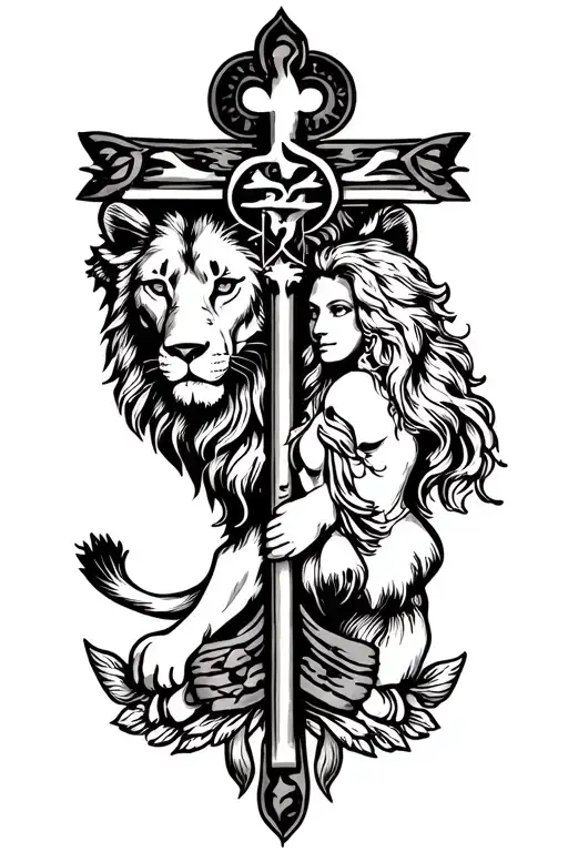 Leo & Virgo Symbol Incorporated Within The Design