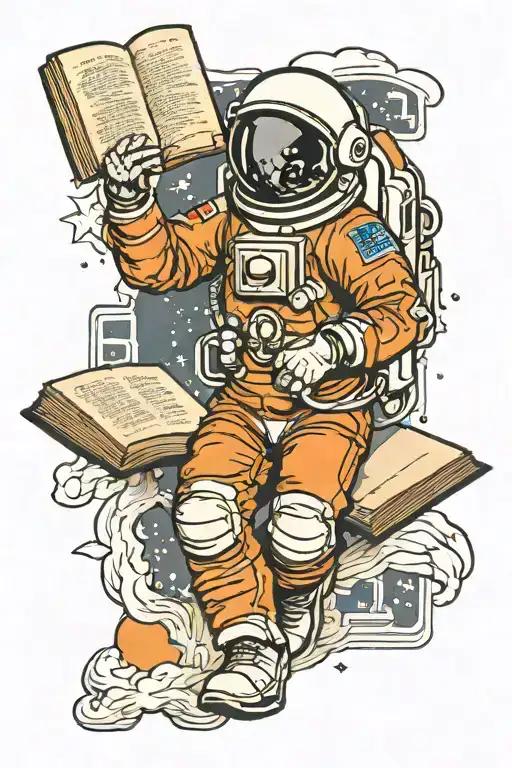 Astronaut Holding Open Book
