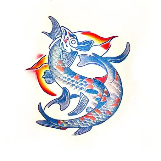 4 Koi Fish Anchor