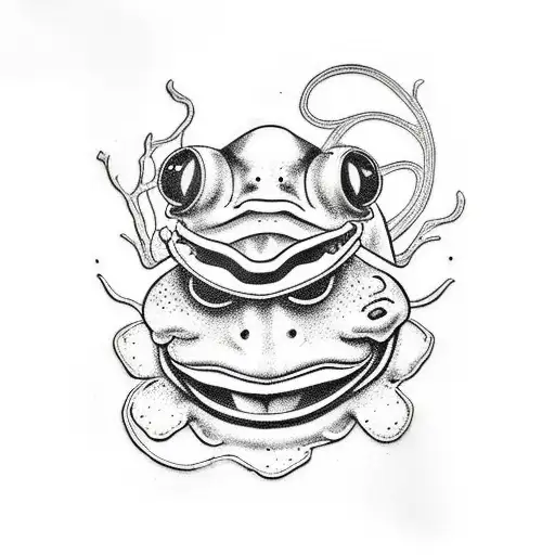 Frog With Tengu Mask