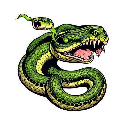Scary Snake With Words That Say Slime Em All Out In A Slimey Font