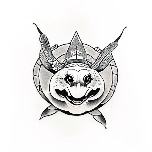 Create A Traditional Tattoo Featuring Your Pet Tortoise As A Symbol Of Longevity And Wisdom