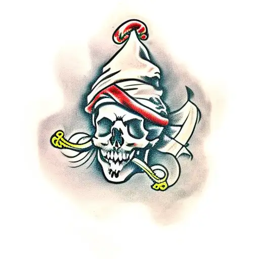 Skull With Jester Hat On
