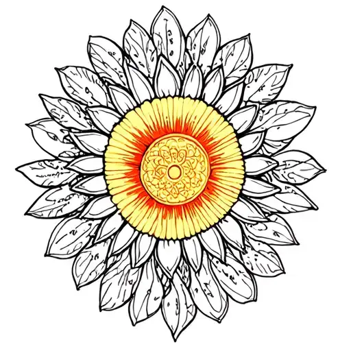 Mandala Flower With Sun
