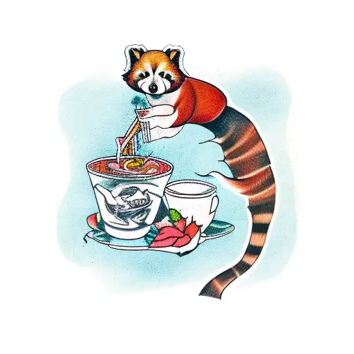 Red Panda Eating Pho