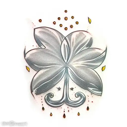 Black And Gold Melting 3 Leaf Clovers