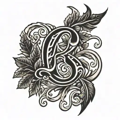 Letter B Made With A Vine