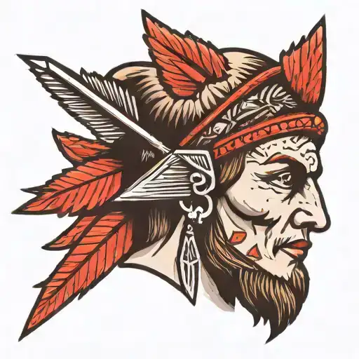 Head With Arrow Piercing