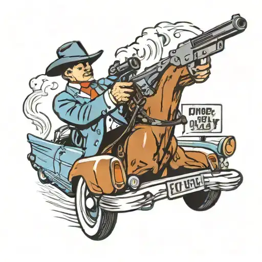 Shooting From A Car With A Colt Pistol