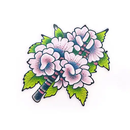 Cherry Blossom With Katana