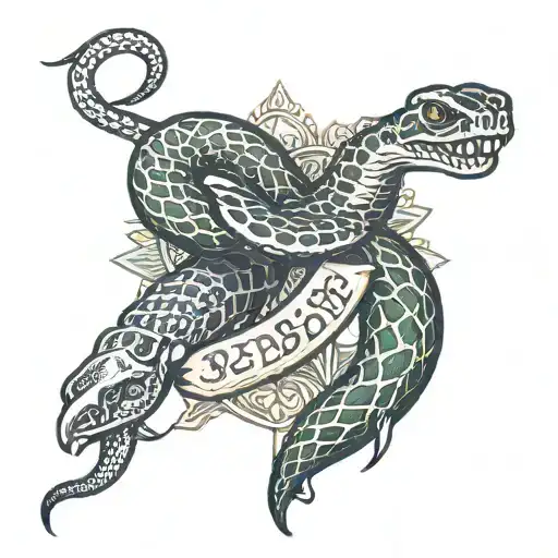 Text 'Reib' And Snake