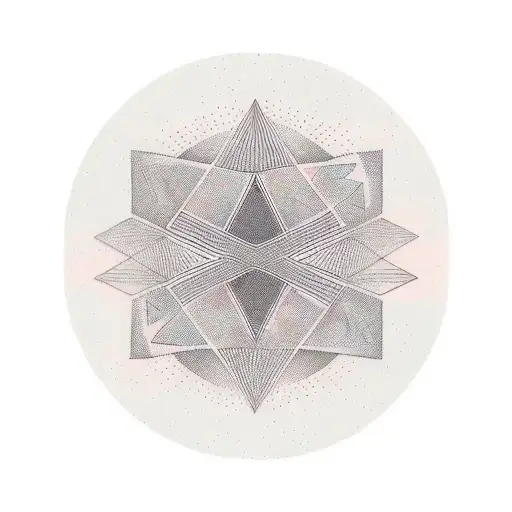 Abstract Geometric Design Incorporating The Phrase 'Media Naranja'