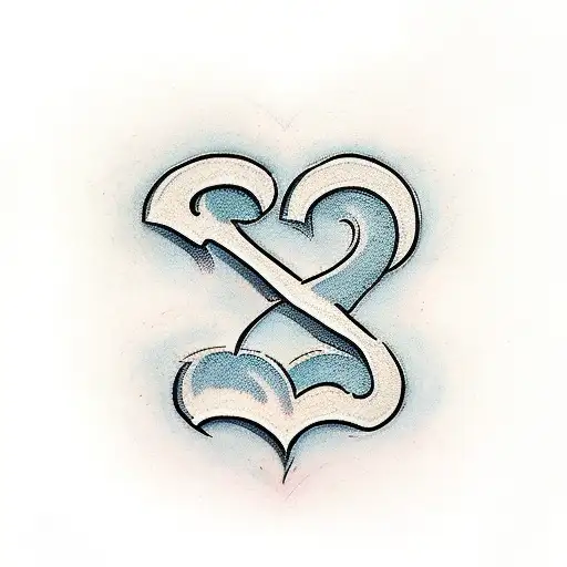 Cursive Initial M With Heart Around It