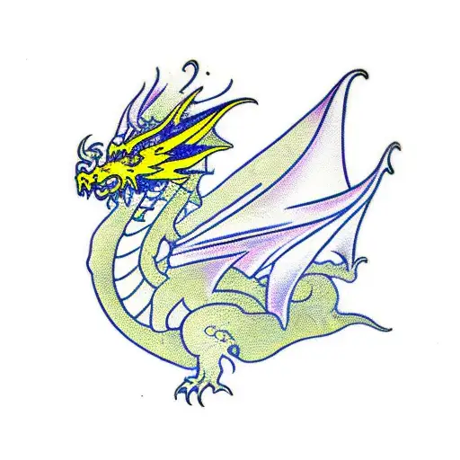 Mix Of Welsh Dragon And Luxembourgish Dragon