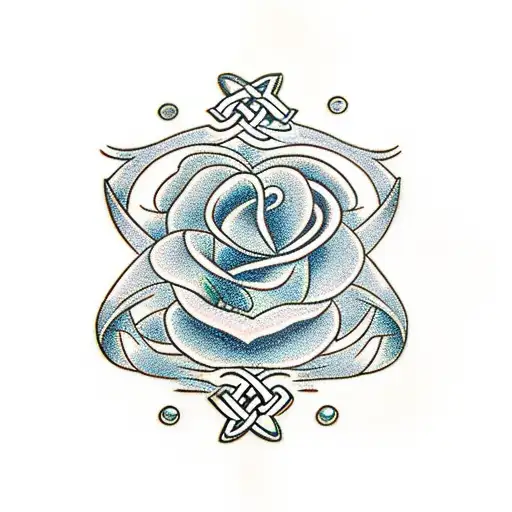 Irish Cross With A Rose