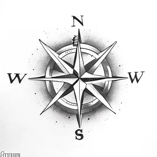 Compass With Orchids Around It