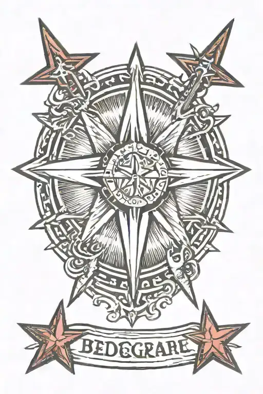 Red Star Belgrade With Cross Surrounded