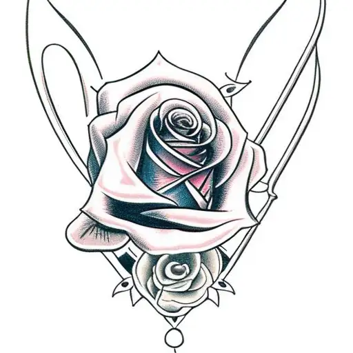 Rose With Sword Through It