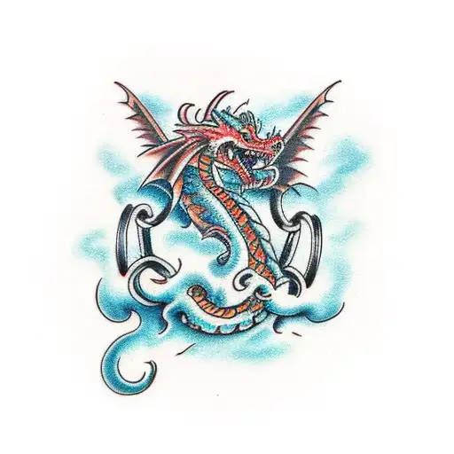 Dragon Breaking Out Of Chains