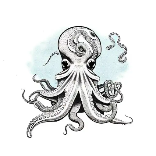 Octopus Destroying A City