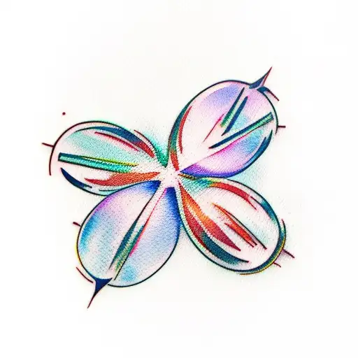 Watercolour Four Leaf Clover