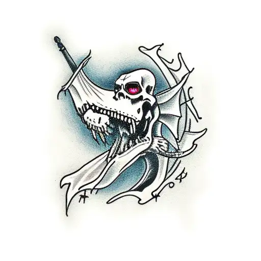 Grim Reaper On A Dragon