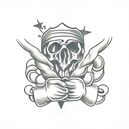 Hands Pulling Strings With Hourglass