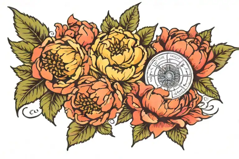 Dragon Radar Compas Peonies