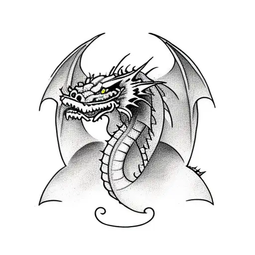 Dragon With Dragger For Front Arm Bw Elbow And Wrist Wrapped Around Design Keep It Bol And Force