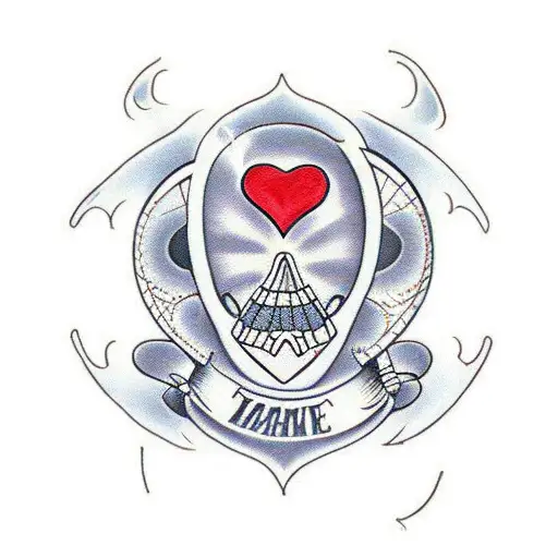 Ekg Line With A Heart And A Scuba Diver