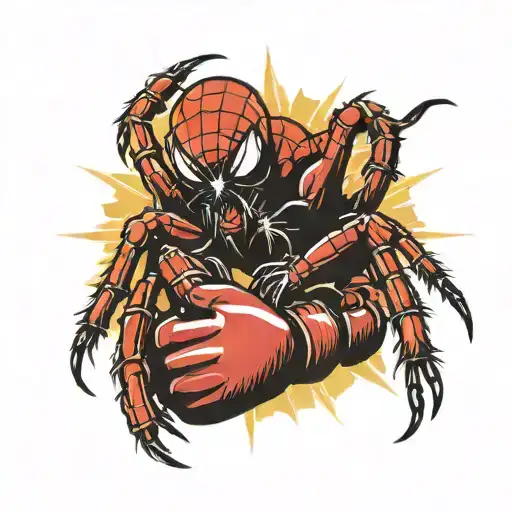 Spider With Boxing Gloves Fighting