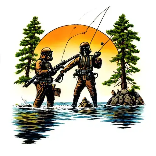 Star Wars Fishing Scene