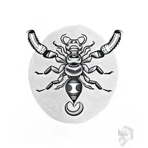 Bold Scorpion Tribal Shading