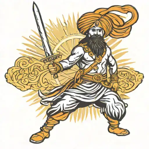 Sikh Warrior With Sword