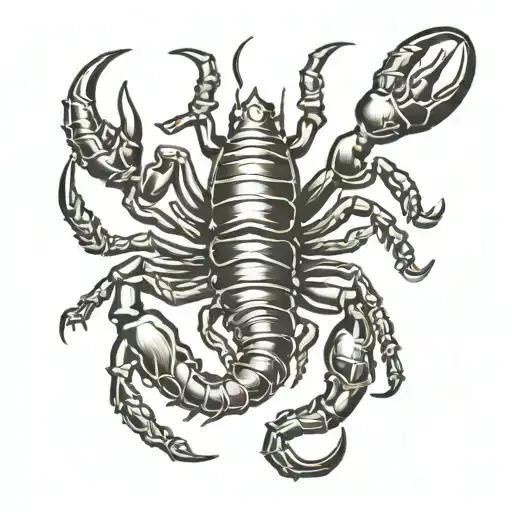 Scorpion Black Withe