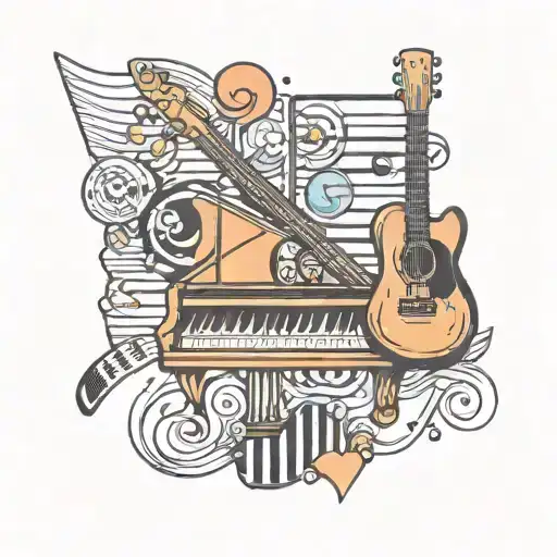 Music Dj Piano And Guitar