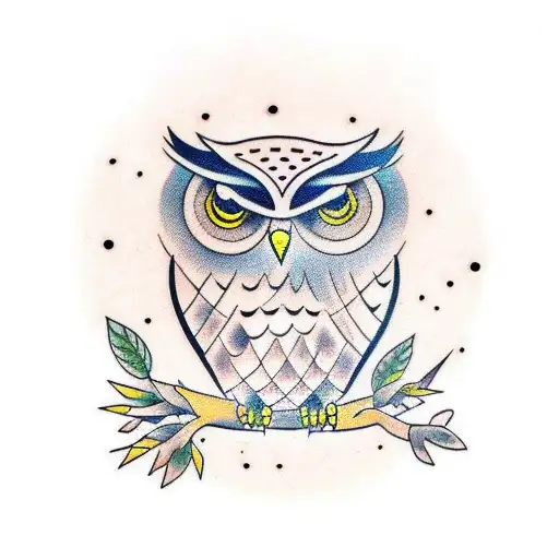 Owl With Stars