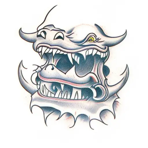 Demon Coming Out Of A Mouth