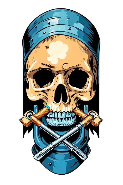 Two Crossed Metollic Laryngoscop For Intubation